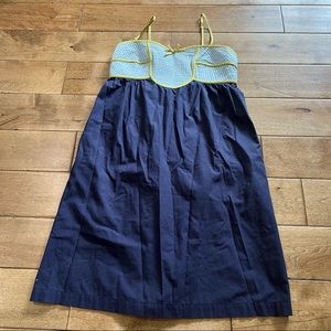 ANTHROPOLOGIE Lilka Quilted Strappy Dress w Pockets